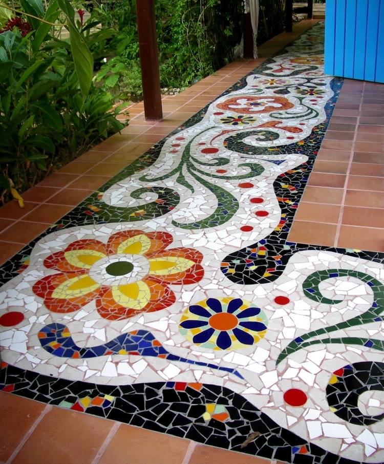 мозаика из битой плитки своими руками садовые